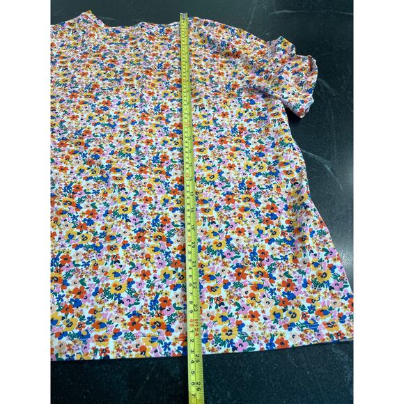Land's End 100% Cotton floral v neck tee XL - Picture 10 of 10